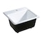Gourmetier GCKTS15158 15X15 Single Bowl Top Mount Drop-In Kitchen Sink, White GCKTS15158 - alternate 1